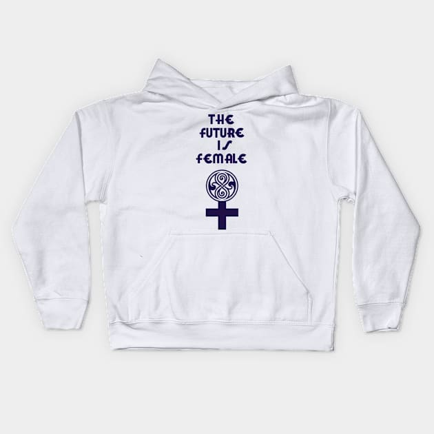 The Future Is FEMALE Kids Hoodie by FleurDeLou